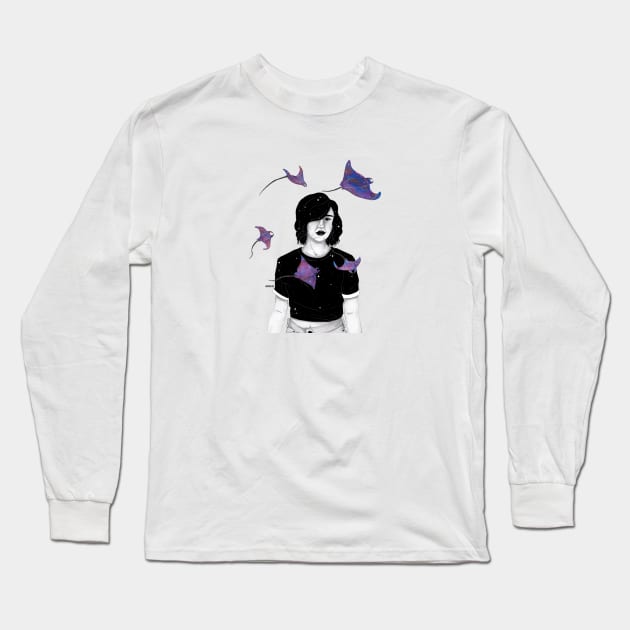 manta ray Long Sleeve T-Shirt by MOKO